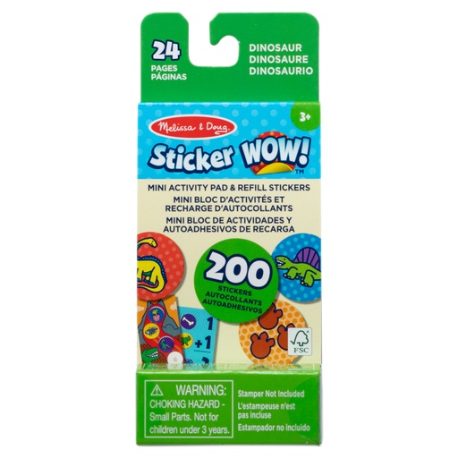 [50928 LCI] Sticker WOW! Dinosaur Mini Activity Pad with Refill Stickers