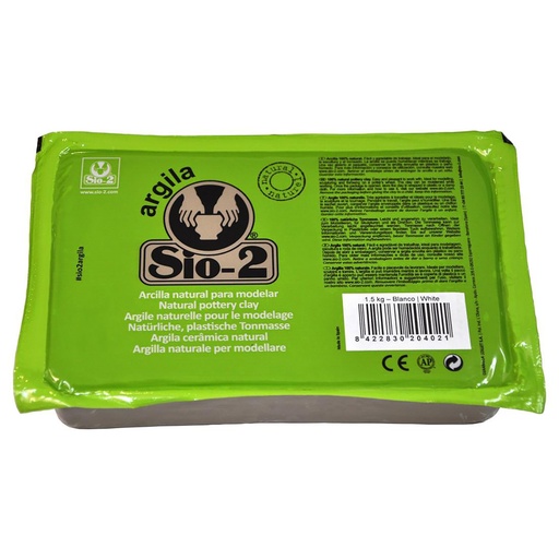[6204 API] SIO-2 White 2.2lb Argila Natural Pottery Clay