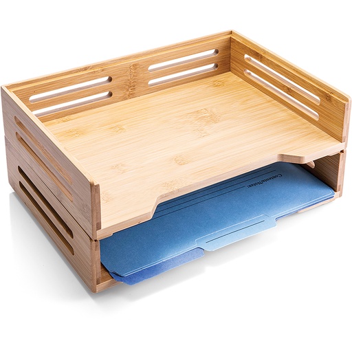 [71004 OIC] Bamboo Letter Trays 2ct
