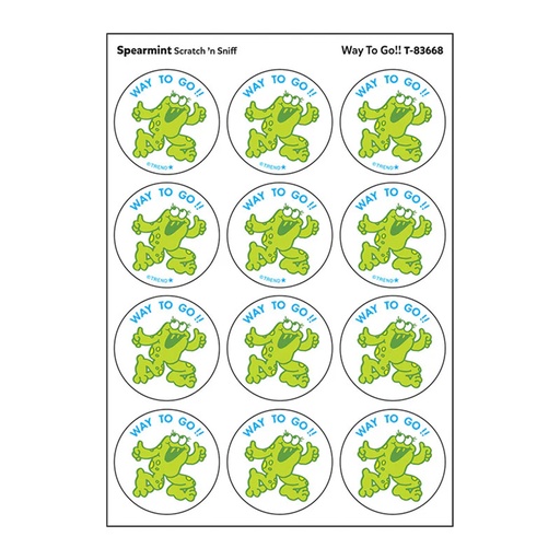 [83668 T] Way to Go! Spearmint Scent Stickers