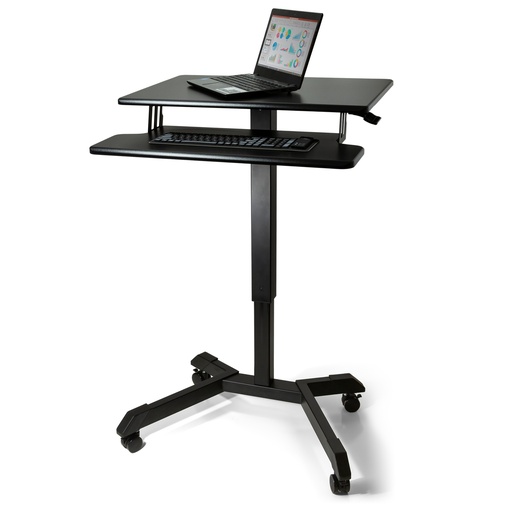 [SC550 VCT] High Rise Mobile Adjustable Standing Desk with Keyboard Tray