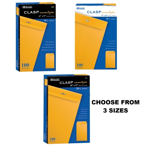 [VARIANT180] Reusable Clasp Envelopes 100ct