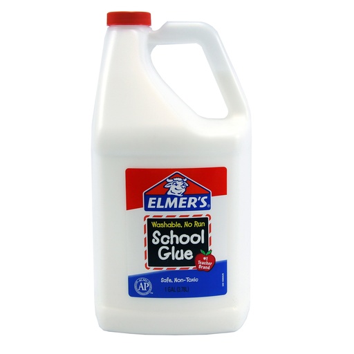 [E340NR ELM] Elmer’s® Washable School Glue — No‑Run, 1 Gallon (128 oz)