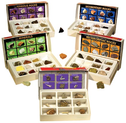 [5210 EI] Educational Insights® GeoSafari® Complete Rock, Mineral & Fossil Set — 57 Specimens
