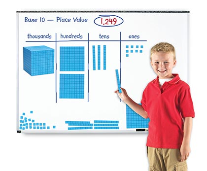 [6366 LER] Learning Resources® Giant Magnetic Base Ten Set — Whole‑class place value modeling