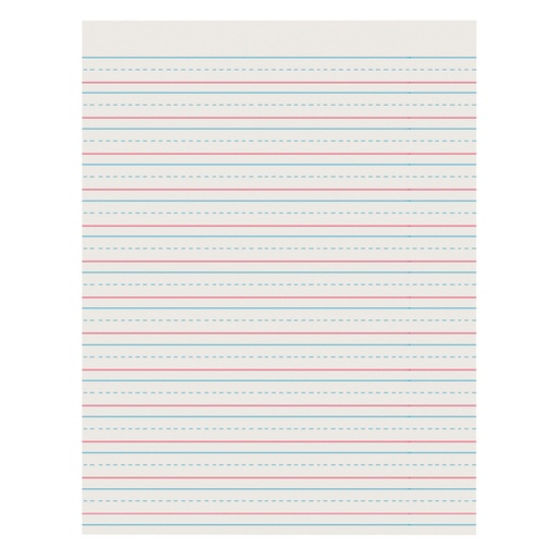[2696 PAC] Pacon® D’Nealian® Broken Midline Writing Paper, Grades 2–3, 8 1/2" x 11", 500 sheets