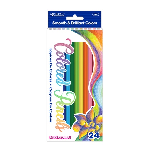 [768 BAZ] Colored Pencils 24 Colors