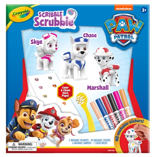 [740239 BIN] Scribble Scrubbie Paw Patrol 3 Count Deluxe Set