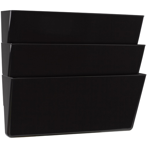 [70228U06C STX] Black Legal Size Unbreakable Wall File Set of 3