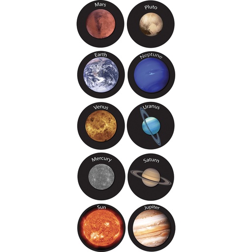 [98102 ASH] 6" Solar System Sensory Spots 10pc Set