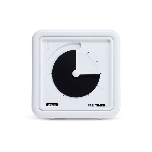 [MA1EBBKW TT] Black Disk Braille 8" 60 Minute Visual Timer