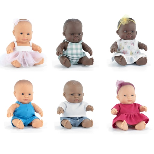 [33006 MIN] 8.25" My Friends & Me Baby Dolls Set of 6