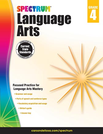 [704591 CD] Spectrum Language Arts Workbook Grade 4 Paperback