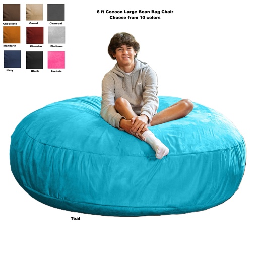 [10887 JAX] 6 ft Cocoon Large Bean Bag Chair