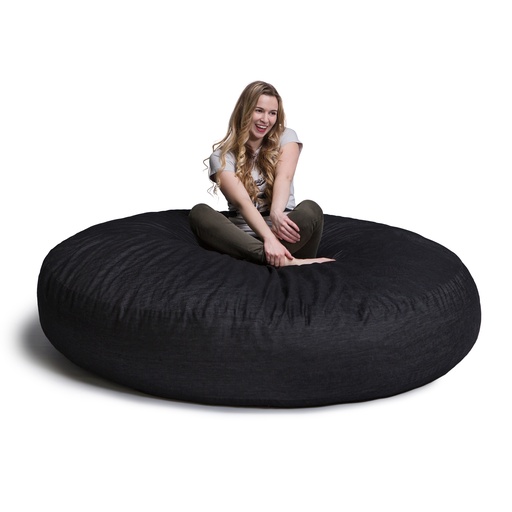 [15825-400 JAX] Black 6 Foot Denim Cocoon Giant Bean Bag 