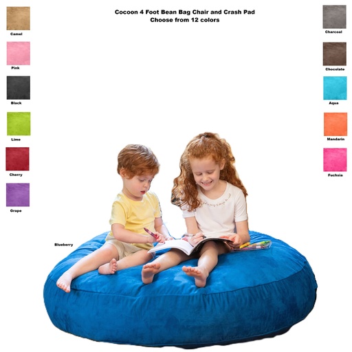 [11643 JAX] Cocoon 4 Foot Bean Bag Chair and Crash Pad