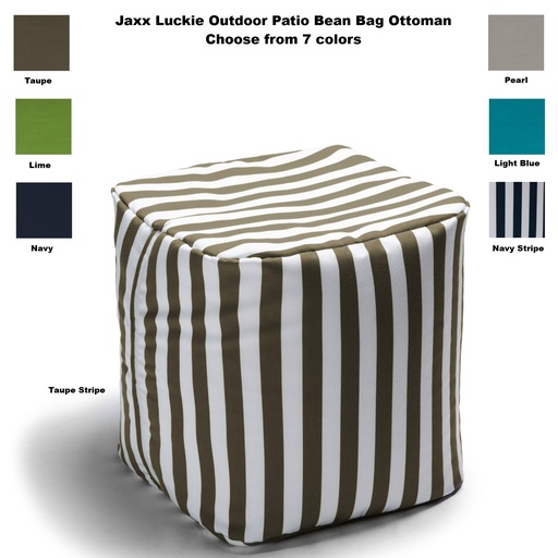[16604 JAX] Jaxx Luckie Outdoor Patio Bean Bag Ottoman
