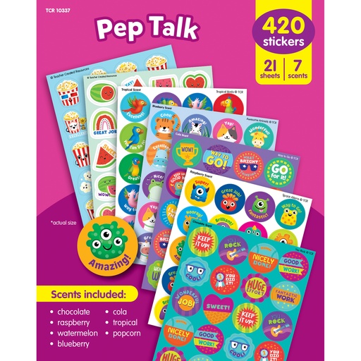 [10337 TCR] Teacher Created Resources® Pep Talk Smelly Stickers Variety Pack