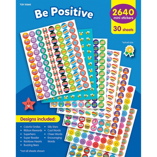 [10360 TCR] Teacher Created Resources® Be Positive Mini Stickers Variety Pack