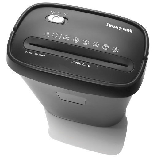 [9319DS LHL] Honeywell 9 Sheet Cross Cut Black Paper Shredder — Office Paper Shredder