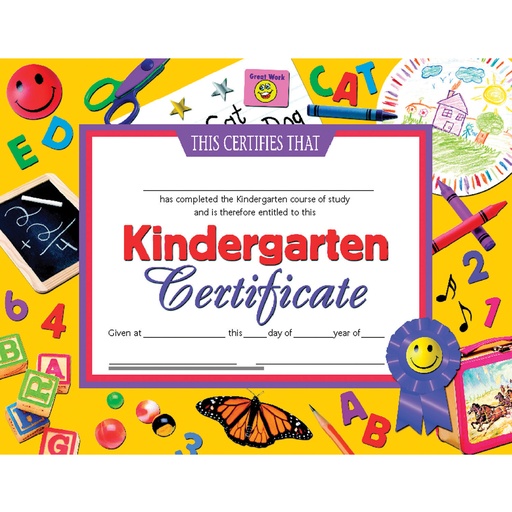 [VA701 H] Hayes School Publishing® Kindergarten Certificates — Celebrate end‑of‑year completion