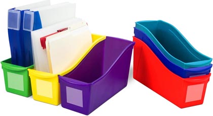 [70110U06C STX] Large Book Bin Assorted Color Set of 6