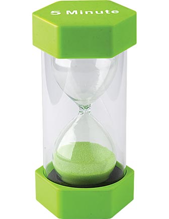 [20660 TCR] Teacher Created Resources® Large 5 Minute Sand Timer,3 1/4" x 6 3/8", 1 timer 