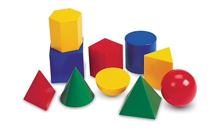 [0922 LER] Learning Resources® Large Geometric Plastic Shapes, Set of 10,3" common dimension, Set of 10 